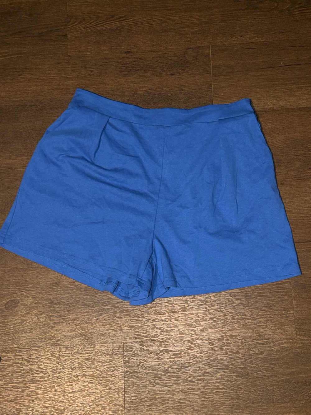 Royal Blue & White Colorblock High Slit Tunic Top & Shorts Set Size L NWT - Picture 3 of 4